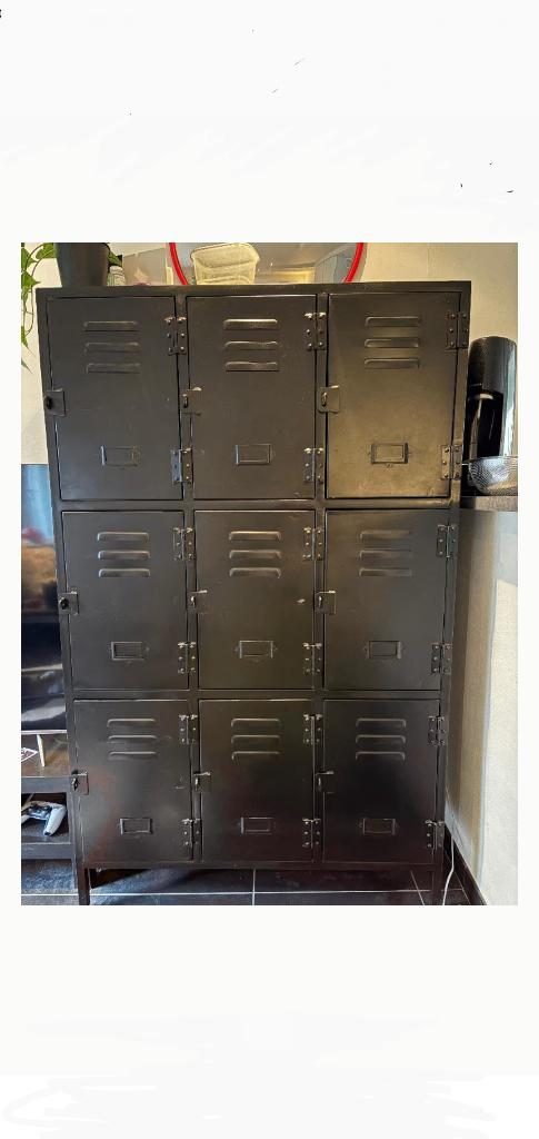 Armoire à casiers industriels 9 armoires métalliques., Maison & Meubles, Armoires | Casiers, Utilisé, Enlèvement