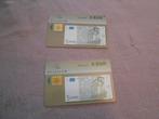 x 2 telecards Belgacom 5 euro, Enlèvement ou Envoi