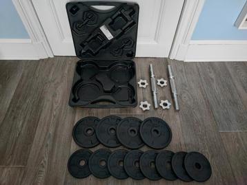 Domyos Halterset. (20kg) (Als nieuw!) beschikbaar voor biedingen