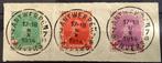 Nrs. 129 - 131. Gest. 1915. Albert I, Rode kruis. OBP: 21,00, Postzegels en Munten, Postzegels | Europa | België, Met stempel
