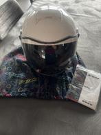 Witte helm maat medium als nieuw, Fietsen en Brommers, Brommerhelmen, Ophalen, Zo goed als nieuw, Medium