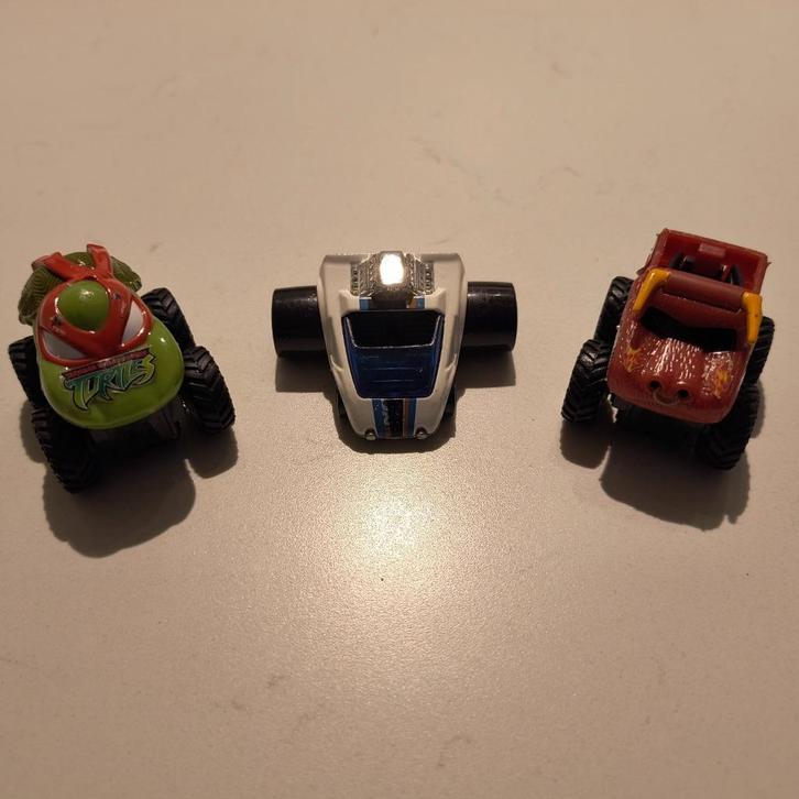 Set van 3 Mini Monster Trucks, Kinderen en Baby's, Speelgoed |Speelgoedvoertuigen, Gebruikt, Ophalen of Verzenden