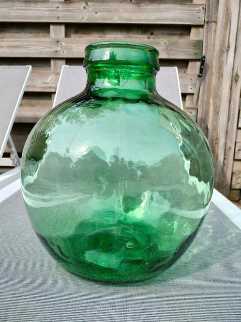 Vintage "Viresa" groene bolvaas / fles, Huis en Inrichting, Woonaccessoires | Vazen, Zo goed als nieuw, Ophalen