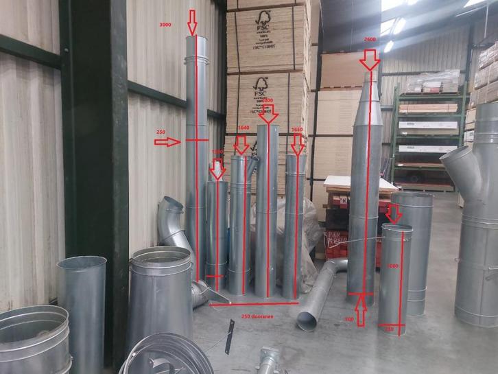 Buiswerk buizen afzuiging afzuiginstallatie, Doe-het-zelf en Bouw, Ventilatie en Afzuiging, Gebruikt, Ventilator en Afzuiger, Ophalen