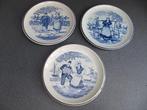 sierborden Delfts blauw, boer + boerin, Boch, Antiek en Kunst, Ophalen of Verzenden