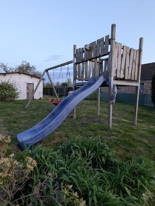 Gebruikte schommel, huis en trampoline, Tuin en Terras, Overige Tuin en Terras, Gebruikt, Ophalen