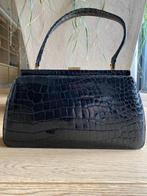 Croco lederen handtas / Vintage / Uit de jaren 1950 - 1960, Handtassen en Accessoires, Tassen | Damestassen, Ophalen of Verzenden