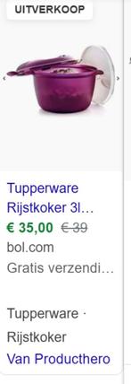 tupperware rice maker, Ophalen, Nieuw, Paars, Overige typen