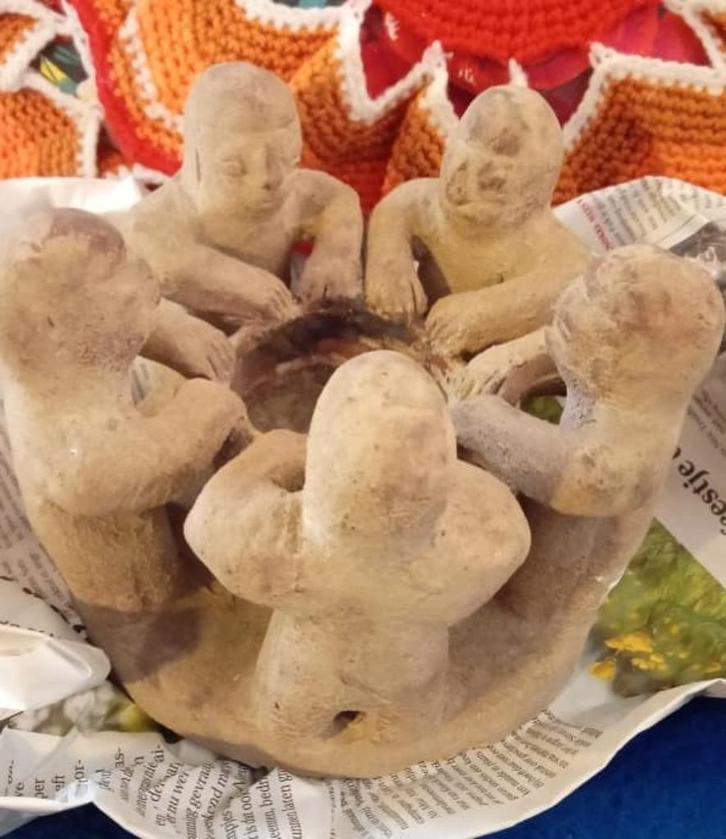 Terra cotta vriendenkring, Antiek en Kunst, Antiek | Keramiek en Aardewerk, Ophalen of Verzenden