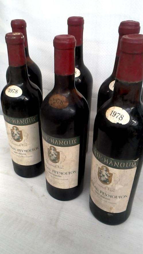 fles wijn 1978 per stuk chateau peymouton ref12206390, Verzamelen, Wijnen, Nieuw, Rode wijn, Frankrijk, Vol, Ophalen of Verzenden