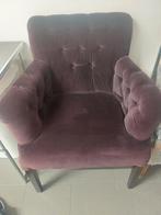 Stevige fauteuil stoel in hoogkwaliteit velours, Comme neuf, Enlèvement ou Envoi