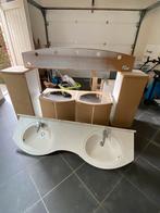 Wastafel + kasten voor badkamer (spiegels ook aanwezig), Huis en Inrichting, Ophalen, Gebruikt