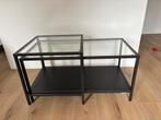 Table basse gigogne en verre et métal, Huis en Inrichting, Tafels | Salontafels, Ophalen, Gebruikt, 50 tot 100 cm, 50 tot 75 cm