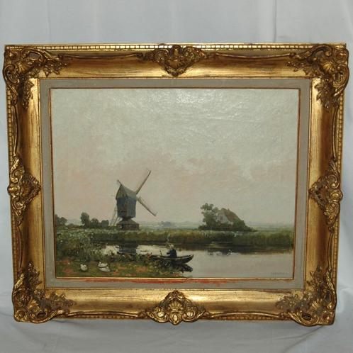 Mill - Schilderij op doek - Cornelius Anton Bartels, Antiek en Kunst, Kunst | Schilderijen | Klassiek, Ophalen of Verzenden