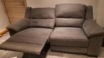 Salon 2 zit en  2.5 zit zetel kleur grijs leer dain, Enlèvement, Cuir
