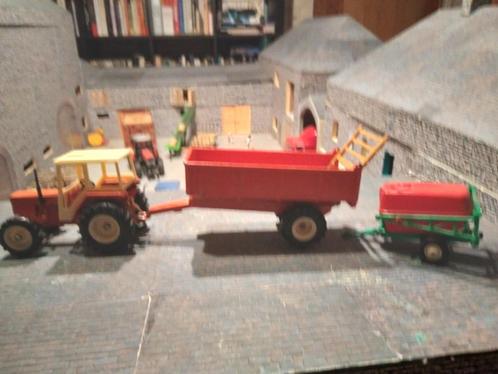 Lot Solido N2 - Tracteur RENAULT + remorques, Hobby & Loisirs créatifs, Voitures miniatures | 1:32, Utilisé, Tracteur et Agriculture