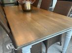 Eettafel L220/B100/H77, Ophalen, 100 tot 150 cm, Eikenhout, 200 cm of meer