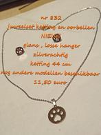 832. Parure de bijoux : collier et boucles d'oreilles, NEUF,, Autres matériaux, Avec pendentif, Envoi, Argent