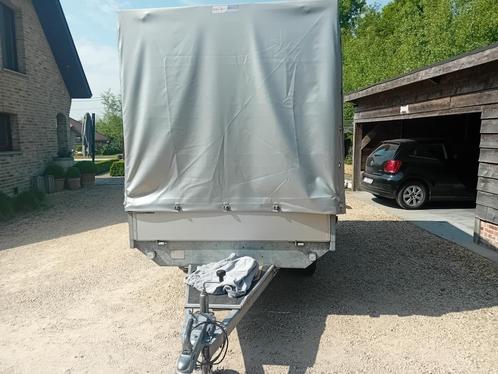 Zeer nette aanhanger dubbel as 750kg met huif, Auto diversen, Aanhangers en Bagagewagens, Zo goed als nieuw, Ophalen