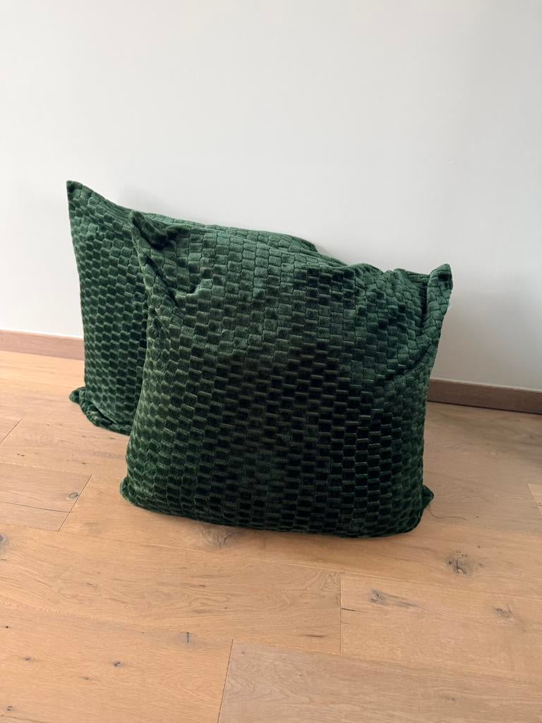 Set van 2 luxe sierkussens Dutch Decor – groen – 65x75 cm, Enlèvement, Comme neuf, Vert
