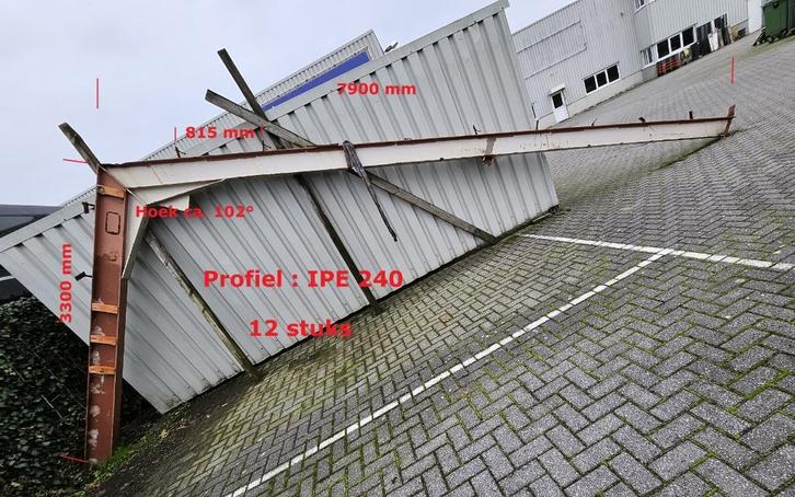Constructie , hal , magazijn , carport, Doe-het-zelf en Bouw, Metalen, Gebruikt, IJzer, Ophalen
