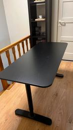 Bureau Ikea Bekant 140x60 - zwart, Huis en Inrichting, Bureaus, Ophalen, Gebruikt, Bureau