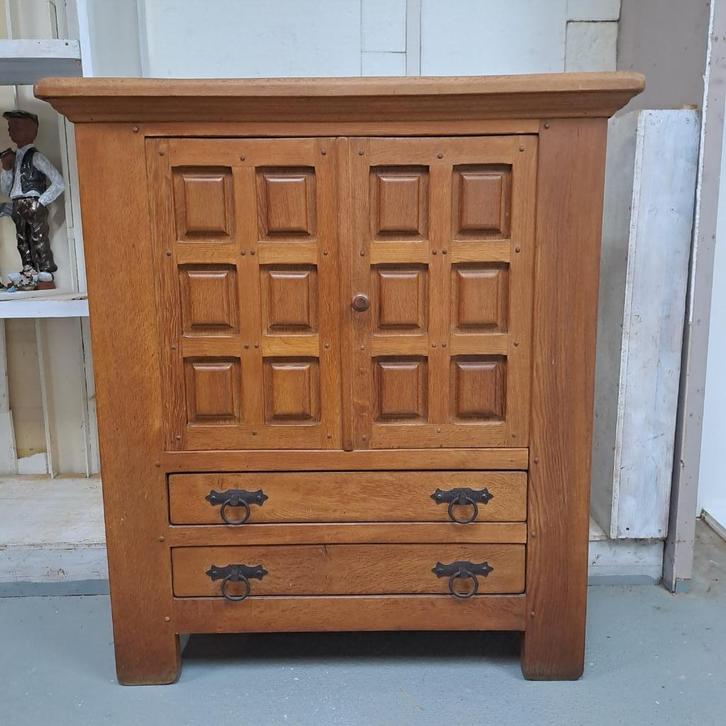 Meuble de bar espagnol authentique en chêne massif, Maison & Meubles, Armoires | Autre, Enlèvement