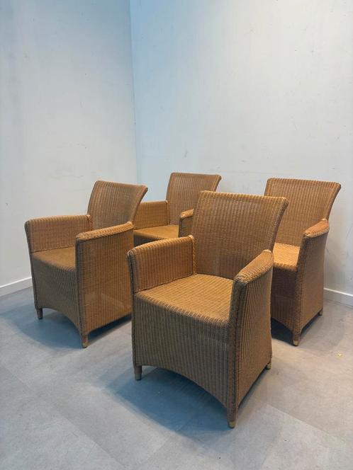 Set 4 stoelen Loyd Loom Nieuwstaat, Tuin en Terras, Tuinstoelen, Zo goed als nieuw, Ophalen