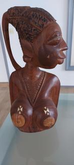 Afrikaans borstbeeld van vrouw, Antiek en Kunst, Ophalen of Verzenden