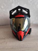 Helm ADV / Enduro + gold visor + X3 headset + bag etc., M, Heren, Integraalhelm, Tweedehands