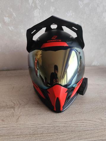 Helm ADV / Enduro + gold visor + X3 headset + bag etc. beschikbaar voor biedingen
