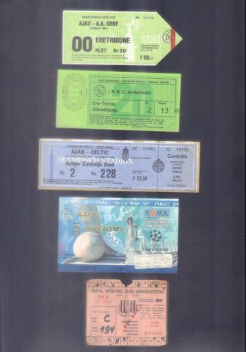 TICKET KAARTJE AJAX v RSC ANDERLECHT 94/95 beschikbaar voor biedingen