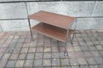 Vintage Trolley Hout Chroom, Zo goed als nieuw, 75 cm of meer, Rechthoekig, Vintage Design