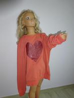 Oranje sweater met hart maat 146 actie 4+1 gratis, Trui of Vest, Ophalen of Verzenden, Zo goed als nieuw, Fish&chips (JBC)
