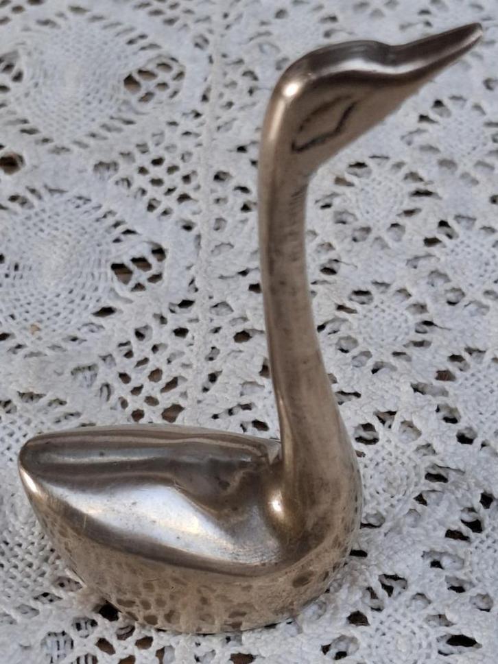 Klein vintage messing zwaantje, Antiek en Kunst, Curiosa en Brocante, Ophalen of Verzenden