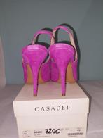 720C* Casadei - sexy sandalen high heels leder fuschia (40), Verzenden, Zo goed als nieuw, Schoenen met hoge hakken, Roze