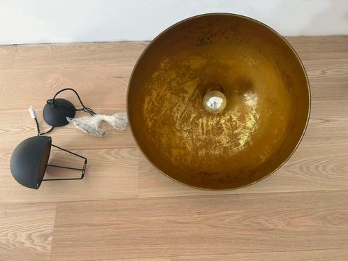 Design Lamp Goud/zwart, Huis en Inrichting, Lampen | Hanglampen, Zo goed als nieuw, 75 cm of meer, Metaal, Ophalen