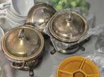 Verzilverde warmhoudschotels, Antiek en Kunst, Ophalen