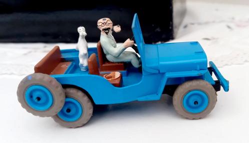 KUIFJE / HERGE ML 2001. Auto Willy´s cj jeep. Blauw. 1/43 1E, Verzamelen, Stripfiguren, Gebruikt, Beeldje of Figuurtje, Kuifje