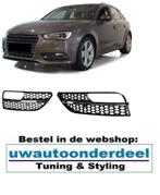 Honingraat Grill Mistlampen Chrome Glans Zwart Voor Audi A3, Envoi