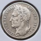 ½ Franc 1833 (Gelauwerd) Leopold I / Zeldzaam !, Enlèvement ou Envoi, Monnaie en vrac, Argent