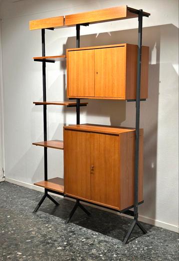 Vintage Midcentury Wallunit Wandsysteem, Enlèvement, Métal