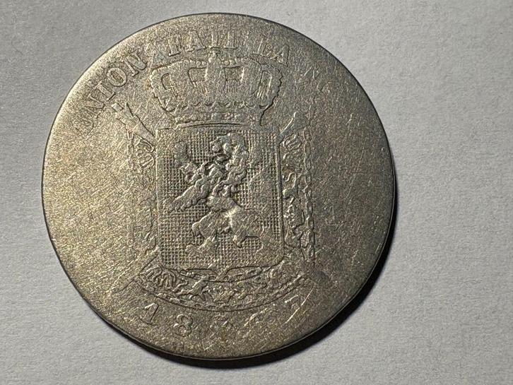 2 Frank Smalle Baard - 1867 FR, model A (#131#), Postzegels en Munten, Munten | België, Losse munt, Zilver, Zilver, Ophalen of Verzenden