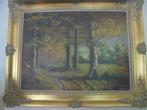 Schilderij op doek met kader louis xv, Antiek en Kunst, Ophalen
