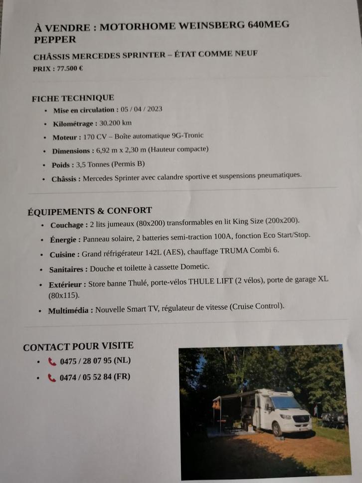 Schitterende Weinsberg 640MEG PEPPER camper, Boeken, Auto's | Boeken, Mercedes, Ophalen