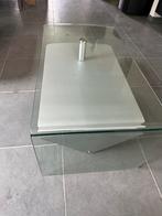 2 delige salontafel met glas, Huis en Inrichting, Tafels | Salontafels, Ophalen, Gebruikt, Glas