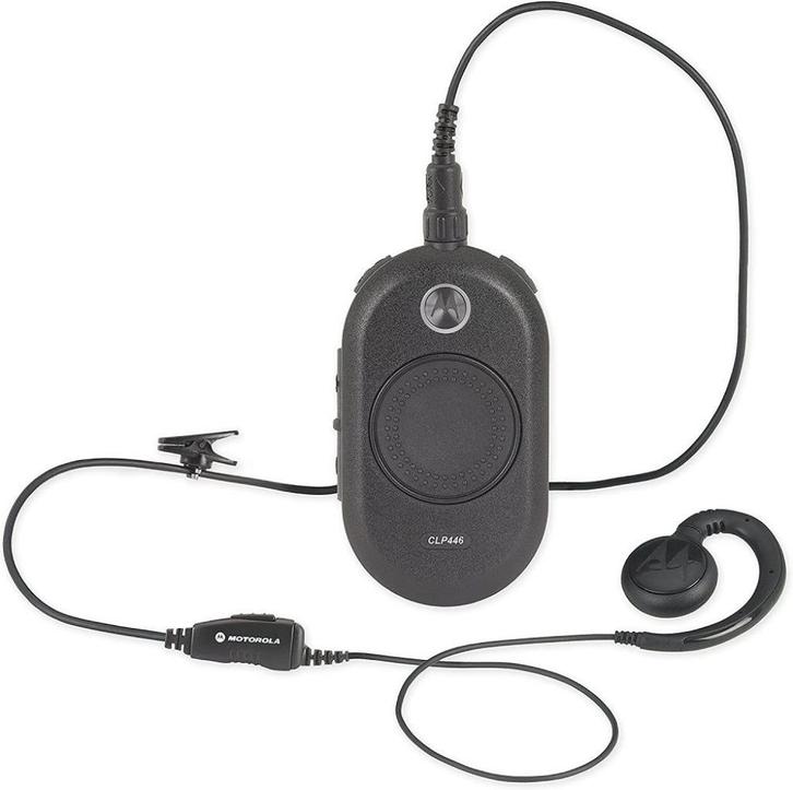 Motorola CLP446 portofoon met oortje, Telecommunicatie, Portofoons en Walkie-talkies, Gebruikt, Portofoon of Walkie-talkie, Met broekklem