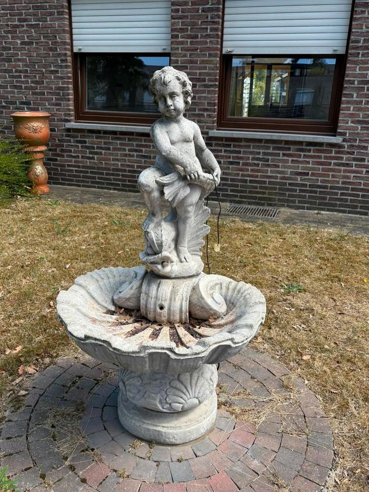Fonteinbeeld, Tuin en Terras, Tuinbeelden, Gebruikt, Mensenbeeld, Steen, Ophalen