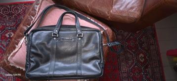 Arthur&Aston sac cuir noir PC, docs avec bandoulière  beschikbaar voor biedingen