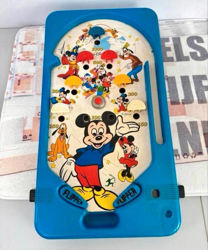 Walt Disney 1960-1970 vintage Flipperspel Flipperkast Mickey, Verzamelen, Automaten | Flipperkasten, Zo goed als nieuw, Mechanisch